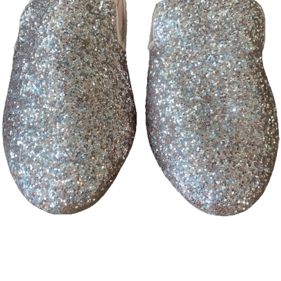 Birdies Starling Flat Loafers Disco Ball Glitter Rose Gold Pink Slip On Size 5 - Picture 2 of 7